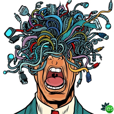 Brain full of electronics