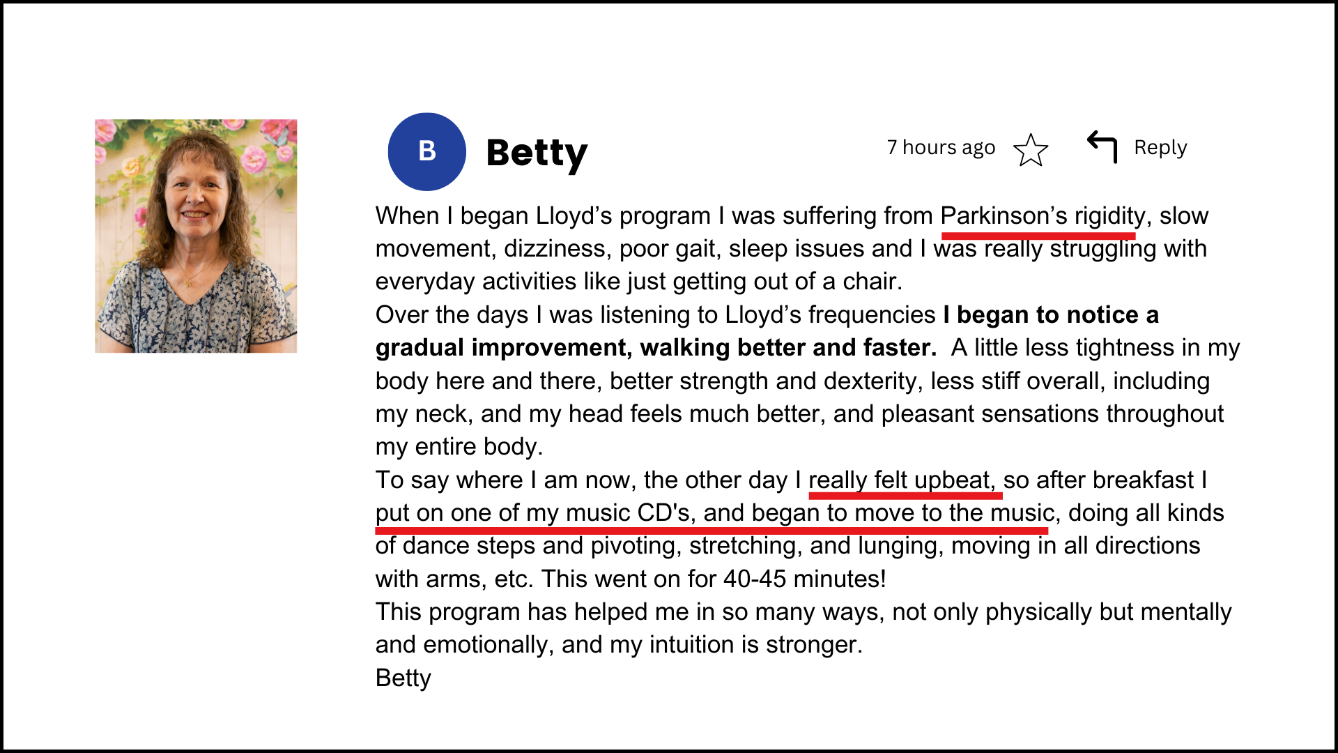 Review from Betty