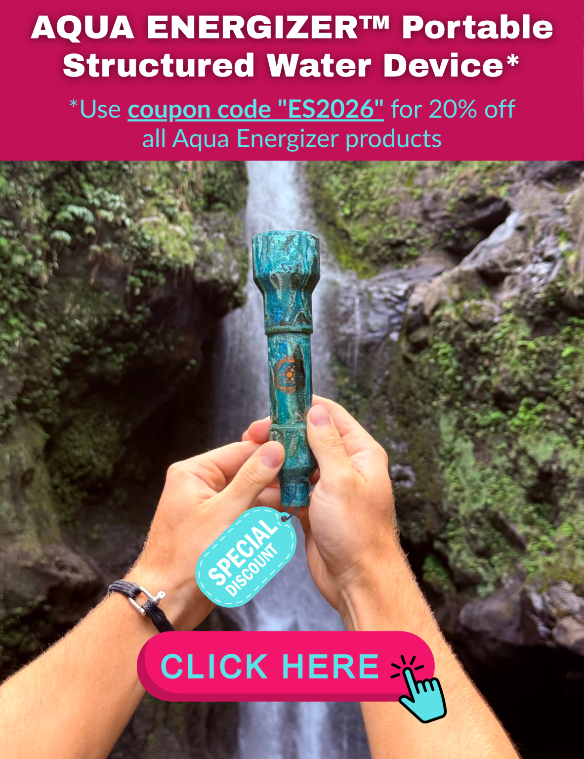 AQUA ENERGIZER™ Portable Structured Water Device